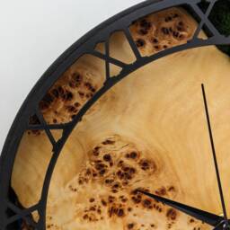 Epoxy Resin Ocean Clock Beach Wave Moss Decor Wooden Wall Clock - thumbnail 4
