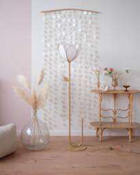 Simple Flower Floor Lamp & Lampshade - Ecru - thumbnail 1