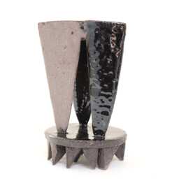 Ricca Okano Root Vase Japanese Abstract Ceramic Art, Ikebana Sculpture - thumbnail 2