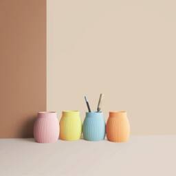 Pencil Potdesk Organizer Made With Recycled Materials, Idea For Office Accessories, Storage & Decoration, Scandinavian Design, Gift Home - thumbnail 3