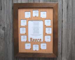 School Years Picture Frame K-12 Grade Personalized With Name, 11x14 Dark Frame, K Thru 12 Days - Back To - thumbnail 1