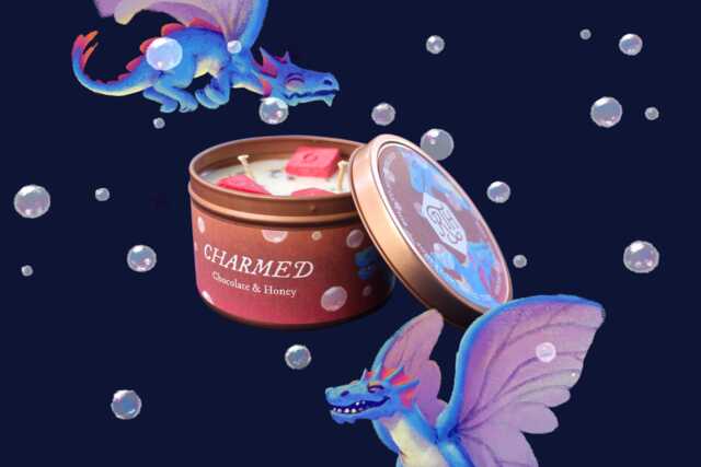 Charmed D&d Candle - Dnd Handmade Valentines Day Anniversary Love Wax Rpg Fantasy Gift Idea For Him Or Her Dungeons & Dragons - image 1