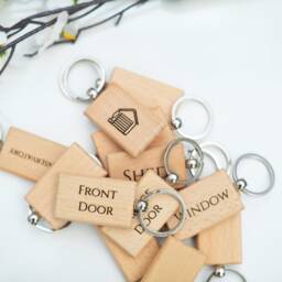 House Key Tags, Fobs, Labelled House Keyrings, Wooden Keyrings, Homewarming Gifts, Keys - thumbnail 4