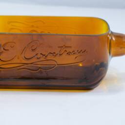Succulent Herb Kitchen Planter - Snack Bowl Made From Beautiful Cointreau Amber Whiskey Bottle - thumbnail 2