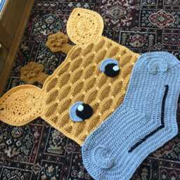 Giraffe Design Rug For Childrens Room Or Nursery. Safari Jungle Theme - thumbnail 2