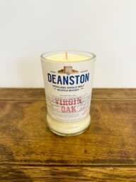 Deanston Whisky Bottle Candle - Spiced Orange Scented Soy Wax Handcut Recycled Glass - thumbnail 1