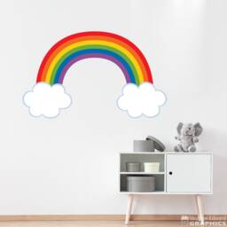 Rainbow Wall Decal Playroom Decor, Children's Bedroom Vinyl Art - thumbnail 1