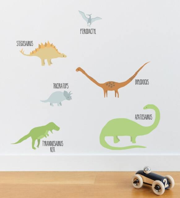 Dinosaurs Wall Sticker Decal - Educational Stickers, Learning, Art, Decals, Kids Room, School, Education, Gifts
