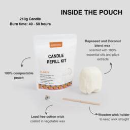 Candle Refill Kit - Melt & Pour 100% Essential Oil Sustainable Making Plant Wax Eco Gift - thumbnail 2