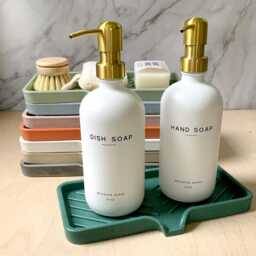Vibrant Concrete Soap Dish With Drainage - Handcrafted Bathroom & Kitchen Accessory - thumbnail 2
