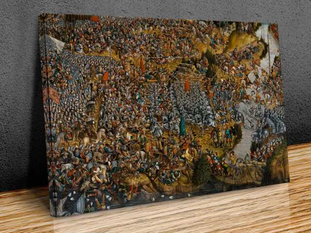 Battle Of Marathon , Famous Battles, Ancient Greek Famous Art, Mounted Canvas Prints Ready To Hang - image 1