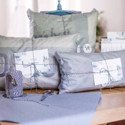 Personalized Birth Announcement Linen Pillow - Baby Stats Keepsake - thumbnail 4