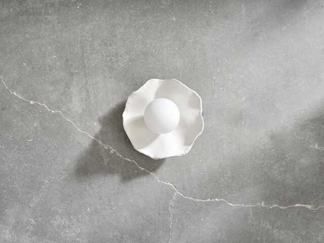 Handmade Ceramic Wall Sconce Modern Off-White Light Fixture - image 1
