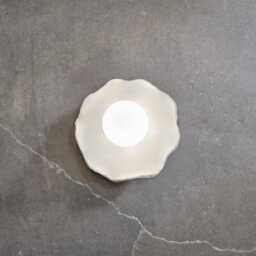 Handmade Ceramic Wall Sconce Modern Off-White Light Fixture - thumbnail 2