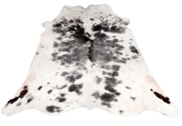 Genuine Black & White Cowhide Rug - Natural Hair On Hide Area Luxury Western Farmhouse Home Decor - 50x55 Inches