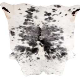 Genuine Black & White Cowhide Rug - Natural Hair On Hide Area Luxury Western Farmhouse Home Decor - 50x55 Inches - thumbnail 3