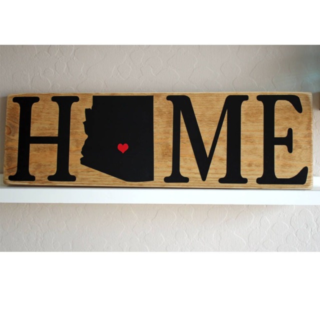 Home State Wall Art - Sign Wood