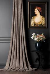 striped Brown Curtains Custom Size Modern Drape - thumbnail 1