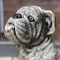 Concrete Bulldog Statue Stone Dog Sculpture Cement Pet Figure Outdoor Memorial Ornament Dog Lover Gift Handmade Decoration Yard Art - thumbnail 2