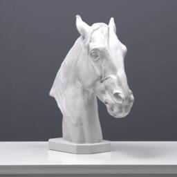 Horse Head Statue - Bust Sculpture Figurine Of A Thoroughbred Animal Art Gift Made in Europe - 11.5 - thumbnail 3