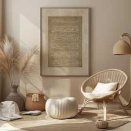 Surah Falaq Vintage Edition in Beige - Islamic Wall Art Print Arabic Calligraphy - thumbnail 1