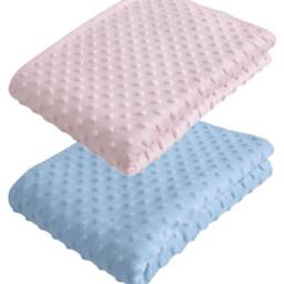 Luxury Baby Bubble Blanket in Pink/White/Blue With Name & Sleepy Unicorn Design, For Births, Christenings, Gifts, Birthdays - thumbnail 3