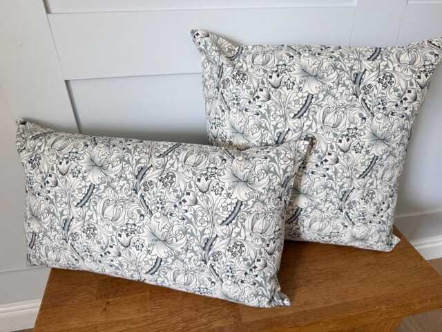 Goldenlily Pattern Grey/Cream Fabric 16 - image 1