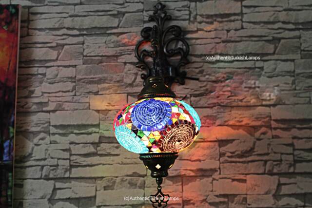 Mosaic Wall Lamp, Wall Light, Wall Sconce, Moroccan Light, Moroccan Lighting, Turkish Light, Moroccan Lamp, Moroccan Pendant, Moroccan - image 1