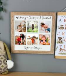 Personalised Grandparents Christmas Photo Gift, Frame For Pictures Of The Grandchildren Grandma, Grandpa - thumbnail 1