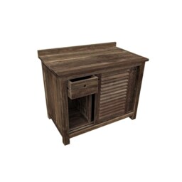 Timbak Louvered Wooden Bathroom Vanity - thumbnail 2