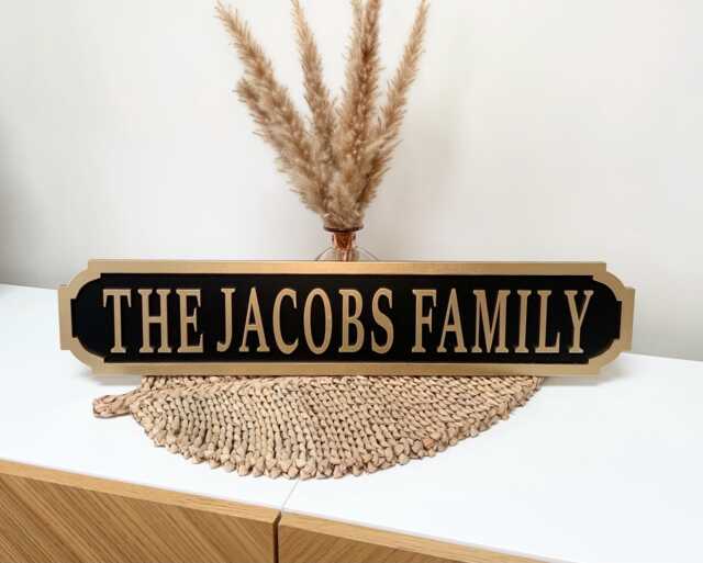 Personalised 3D Street Sign - Custom Name Bar Family Plaque Home Wall Decor Housewarming Gift - image 1