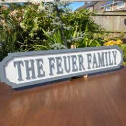 Personalised 3D Street Sign - Custom Name Bar Family Plaque Home Wall Decor Housewarming Gift - thumbnail 4