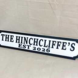Personalised 3D Street Sign - Custom Name Bar Family Plaque Home Wall Decor Housewarming Gift - thumbnail 3