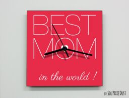 Mother's Day Wall Clock - Best Mom in The World - thumbnail 1