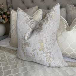 Luxury Marble Cushion Cover, Ivory Gold Design Throw Pillow Cover Sofa Or Bed, Double Sided Modern Home Decor - thumbnail 2