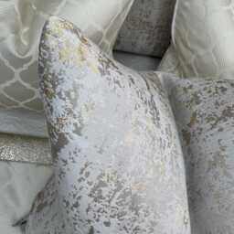 Luxury Marble Cushion Cover, Ivory Gold Design Throw Pillow Cover Sofa Or Bed, Double Sided Modern Home Decor - thumbnail 3