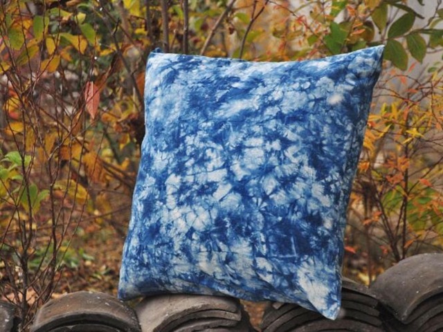 Natural Plant Dyes Indigo Variegated Pillow Cases - 18 - image 1