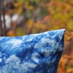 Natural Plant Dyes Indigo Variegated Pillow Cases - 18 - thumbnail 2