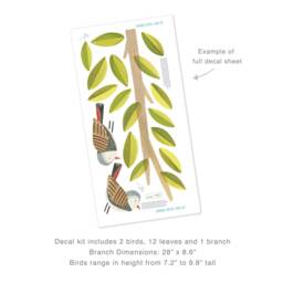 Diamond Firetail Finch Kit - Peel-And-stick Wall Decals Mej - thumbnail 2
