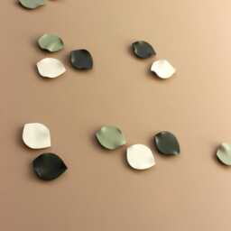 Large Porcelain Wall Art Sculpture Blossom Petals Green, Dark Khaki & Natural White - 19 - thumbnail 3