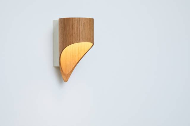 Oak Veneer Led Wall Lamp Perfect Home Improvement Best Gifts - Wood Sconce in Mid Century Modern Style For Hallway, Birdy - image 1