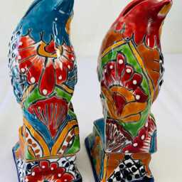"Hand-Painted Talavera Owl Exclusive Home Decor - 8"" H X 3" - thumbnail 2