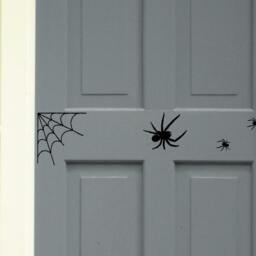 Halloween Spider Web Vinyl Decal - Spooky Wall Decor - thumbnail 2