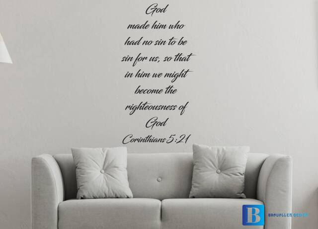 Corinthians 521 Bible Verse Home Room Vinyl Wall Art Decal Sticker - image 1