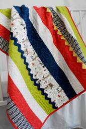 Clearance Reduced, Baby Blanket - Fox & Friends Have A Birthday Party, Newborn Quilt, Boy Blanket, 100% Cotton