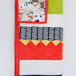 Clearance Reduced, Baby Blanket - Fox & Friends Have A Birthday Party, Newborn Quilt, Boy Blanket, 100% Cotton - thumbnail 4
