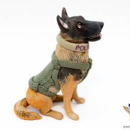 Custom K9 Police Dog Sculpture Personalized Memorial Figurine - thumbnail 3