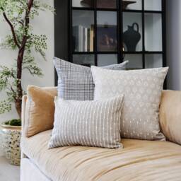 Discontinued ~ Blue Plaid Lumbar Pillow Cover, Dark Throw Pillow, Cushion For Sofa, Navy Gingham -- Olin - thumbnail 3