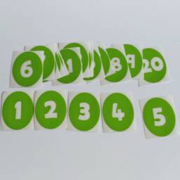 Yellow Green Number Vinyl Floor Decals {Limited Edition Color} - thumbnail 1