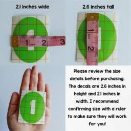 Yellow Green Number Vinyl Floor Decals {Limited Edition Color} - thumbnail 2